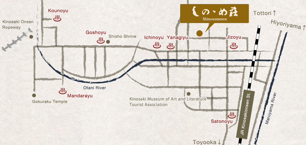 Kinosaki Onsen Map